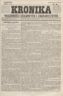 Kronika Wiadomości Krajowych i Zagranicznych. 1859, № 4 (15 lipca) (Drugie Półrocze)