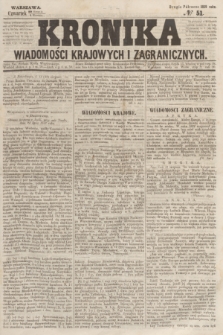 Kronika Wiadomości Krajowych i Zagranicznych. 1859, № 51 (1 września) (Drugie Półrocze)