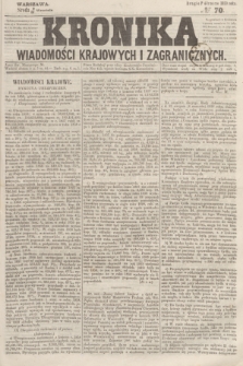 Kronika Wiadomości Krajowych i Zagranicznych. 1859, № 70 (21 września) (Drugie Półrocze)