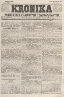 Kronika Wiadomości Krajowych i Zagranicznych. 1859, № 71 (22 września) (Drugie Półrocze)