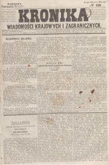 Kronika Wiadomości Krajowych i Zagranicznych. 1859, № 116 (7 listopada) (Drugie Półrocze)