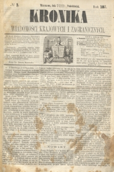 Kronika Wiadomości Krajowych i Zagranicznych. 1860, № 2 (2 stycznia)