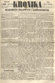 Kronika Wiadomości Krajowych i Zagranicznych. 1860, № 165 (27 czerwca)