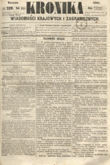 Kronika Wiadomości Krajowych i Zagranicznych. 1860, № 229 (1 września)