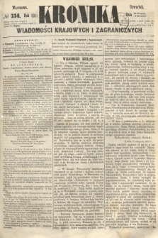 Kronika Wiadomości Krajowych i Zagranicznych. 1860, № 234 (6 września)
