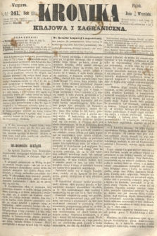 Kronika Krajowa i Zagraniczna. 1860, № 241 (14 września)