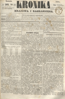 Kronika Krajowa i Zagraniczna. 1860, № 263 (6 października)