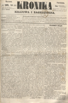 Kronika Krajowa i Zagraniczna. 1860, № 265 (8 października)