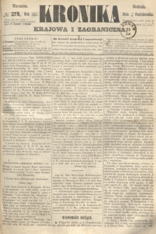 Kronika Krajowa i Zagraniczna. 1860, № 278 (21 października)