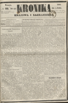 Kronika Krajowa i Zagraniczna. 1860, № 332 (16 grudnia)