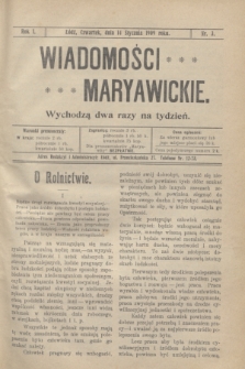 Wiadomości Maryawickie. R.1, nr 3 (14 stycznia 1909)