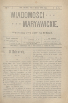Wiadomości Maryawickie. R.1, nr 11 (11 lutego 1909)