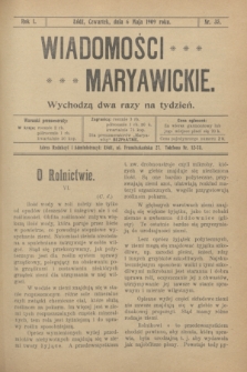 Wiadomości Maryawickie. R.1, nr 35 (6 maja 1909)