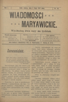 Wiadomości Maryawickie. R.1, nr 36 (8 maja 1909)
