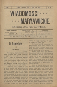 Wiadomości Maryawickie. R.1, nr 41 (27 maja 1909)