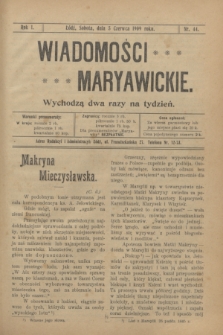 Wiadomości Maryawickie. R.1, nr 44 (5 czerwca 1909)