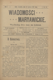 Wiadomości Maryawickie. R.1, nr 45 (10 czerwca 1909)