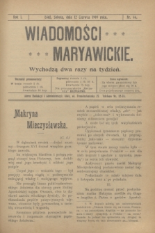 Wiadomości Maryawickie. R.1, nr 46 (12 czerwca 1909)