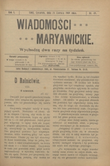 Wiadomości Maryawickie. R.1, nr 49 (24 czerwca1909)