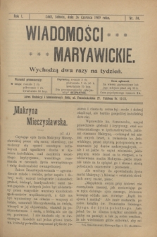 Wiadomości Maryawickie. R.1, nr 50 (26 czerwca 1909)