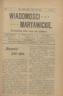 Wiadomości Maryawickie. R.1, nr 52 (3 lipca 1909)