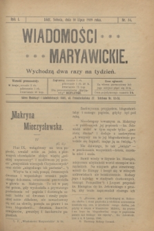 Wiadomości Maryawickie. R.1, nr 54 (10 lipca 1909)