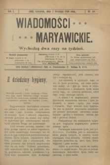 Wiadomości Maryawickie. R.1, nr 69 (2 września 1909)