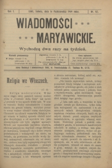 Wiadomości Maryawickie. R.1, nr 82 (16 października 1909)