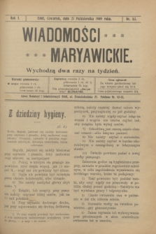 Wiadomości Maryawickie. R.1, nr 83 (21 października 1909)