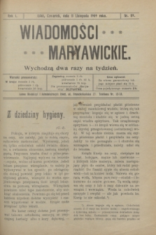 Wiadomości Maryawickie. R.1, nr 89 (11 listopada 1909)