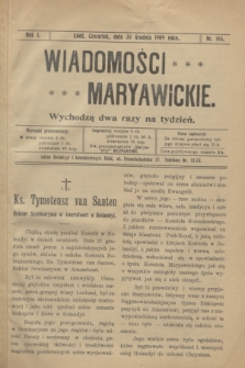 Wiadomości Maryawickie. R.1, nr 103 (30 grudnia 1909)