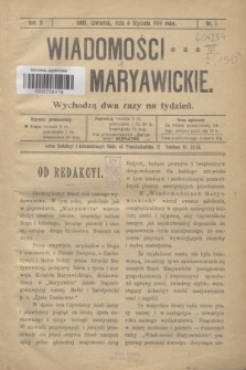 Wiadomości Maryawickie. R.2, nr 1 (6 stycznia 1910)