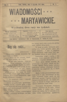 Wiadomości Maryawickie. R.2, nr 2 (8 stycznia 1910)