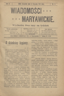 Wiadomości Maryawickie. R.2, nr 3 (13 stycznia 1910)