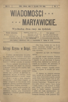 Wiadomości Maryawickie. R.2, nr 4 (15 stycznia 1910)