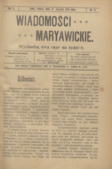 Wiadomości Maryawickie. R.2, nr 8 (29 stycznia 1910)