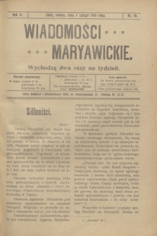 Wiadomości Maryawickie. R.2, nr 10 (5 lutego 1910)