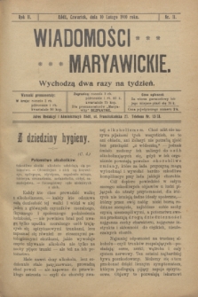 Wiadomości Maryawickie. R.2, nr 11 (10 lutego 1910)