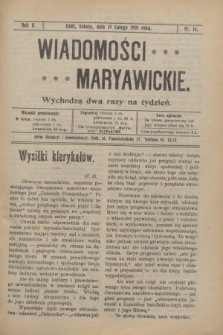 Wiadomości Maryawickie. R.2, nr 14 (19 lutego 1910)