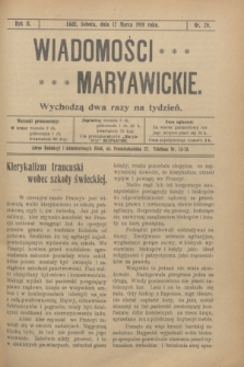 Wiadomości Maryawickie. R.2, nr 20 (12 marca 1910)
