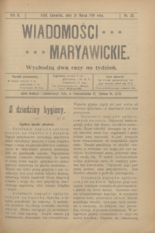 Wiadomości Maryawickie. R.2, nr 23 (24 marca 1910)