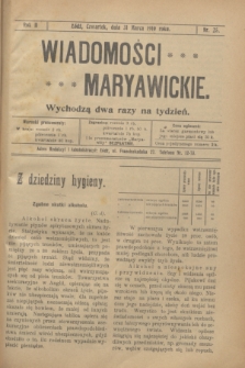 Wiadomości Maryawickie. R.2, nr 25 (31 marca 1910)