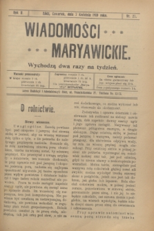 Wiadomości Maryawickie. R.2, nr 27 (7 kwietnia 1910)