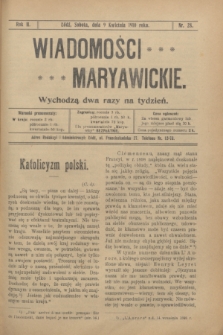 Wiadomości Maryawickie. R.2, nr 28 (9 kwietnia 1910)