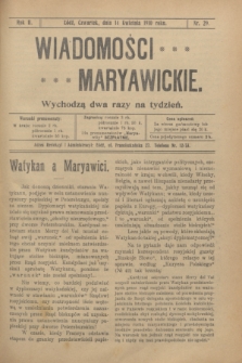 Wiadomości Maryawickie. R.2, nr 29 (14 kwietnia 1910)