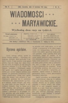 Wiadomości Maryawickie. R.2, nr 31 (21 kwietnia 1910)