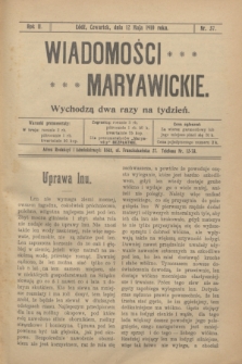 Wiadomości Maryawickie. R.2, nr 37 (12 maja 1910)