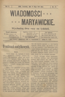Wiadomości Maryawickie. R.2, nr 39 (19 maja 1910)