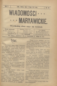 Wiadomości Maryawickie. R.2, nr 40 (21 maja 1910)
