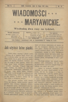 Wiadomości Maryawickie. R.2, nr 41 (26 maja 1910)